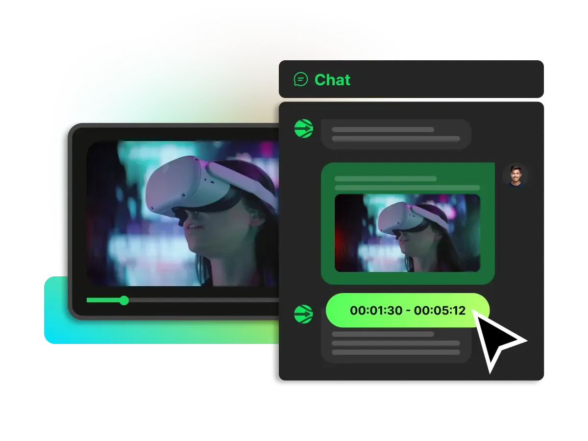 Chat con IA para hacer preguntas y obtener respuestas claras sobre un Reel de Instagram.